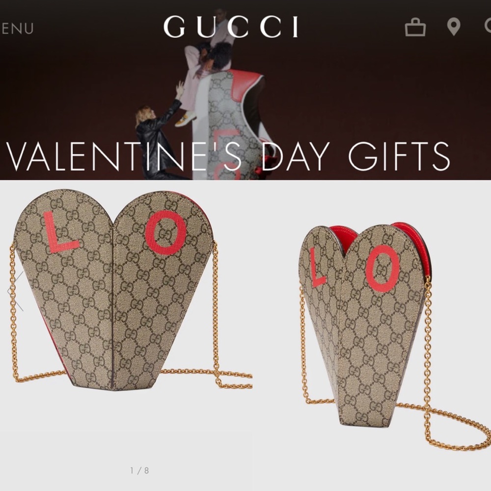 New 💕GUCCI VALENTINES DAY COLLECTION GG SUPREME love Bag ♥️SAINT VALENT…